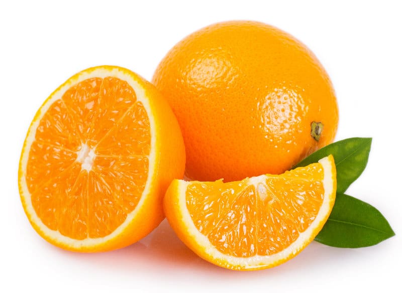 一個中等大小的橙含有約14克的的糖和豐富的維他命C。